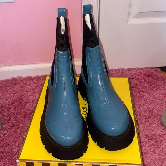 Circus By Sam Edelman Blue Black Leslie Boots Size 9 - Picture 3 of 6